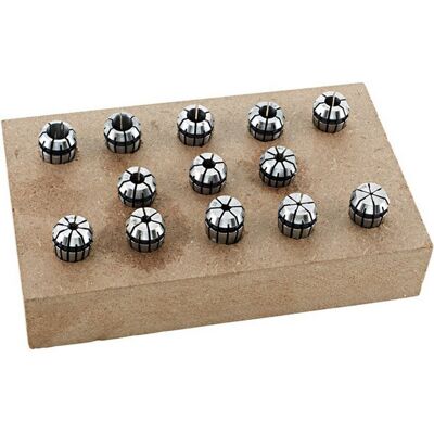 Forum Juego De Pinzas De Fijación En Base De Madera, Capacidad De Fijación : 1-7 Mm, Pinza De Fijación Tipo Er11, Contenido 7 Elementos Forum Juego De Pinzas De Fijación En Base De Madera, Capacidad De Fijación : 1-7 Mm, Pinza De Fijación Tipo Er11, Contenido 7 Elementos