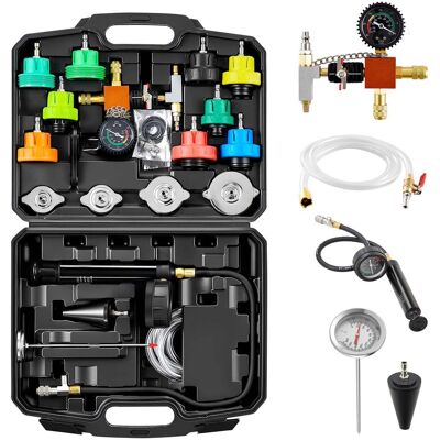 Mophorn Juego De Manómetros Para Refrigerante Con 4 Adaptadores, Uso Universal, Herramienta Para Medir Presión En Sistemas De Refrigeración De Vehículos, Bomba De Presión Y Llenado Mophorn Juego De Manómetros Para Refrigerante Con 4 Adaptadores, Uso Universal, Herramienta Para Medir Presión En Sistemas De Refrigeración De Vehículos, Bomba De Presión Y Llenado