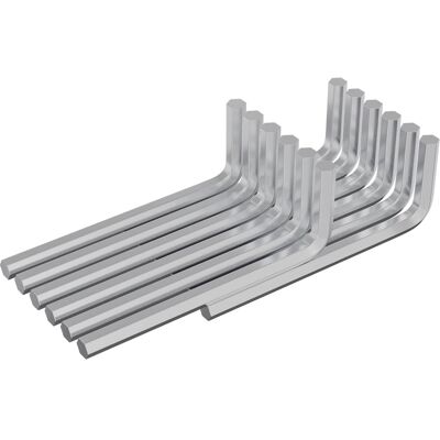 Vidaxl Llave Hexagonal 1800 Uds. Plateado 32 X 86 Mm Acero Vidaxl Llave Hexagonal 1800 Uds. Plateado 32 X 86 Mm Acero
