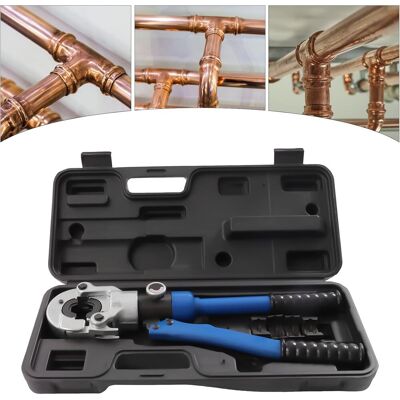 SENDERPICK Tenaza De Prensado Mejorada Tenaza Para Prensar Tubos Compuestos Tenaza Para Prensar Tubos De Cobre Tenaza De Prensado De 10 Toneladas Conjunto Profesional, Mordazas Multicapa 16 Mm - 22 Mm - 28 Mm SENDERPICK Tenaza De Prensado Mejorada Tenaza Para Prensar Tubos Compuestos Tenaza Para Prensar Tubos De Cobre Tenaza De Prensado De 10 Toneladas Conjunto Profesional, Mordazas Multicapa 16 Mm - 22 Mm - 28 Mm