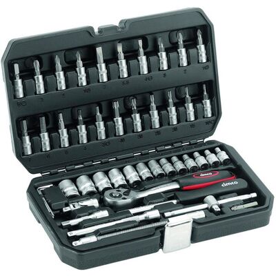 Cimco Set De Llaves De Vaso 45 Piezas Negro Acero Cimco Set De Llaves De Vaso 45 Piezas Negro Acero