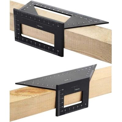 DPZO Transportador De Ángulos, Doble Calibre De Madera, Silla De Montar De 45/90 Grados, Escala En T, Medición De Ángulos DPZO Transportador De Ángulos, Doble Calibre De Madera, Silla De Montar De 45/90 Grados, Escala En T, Medición De Ángulos