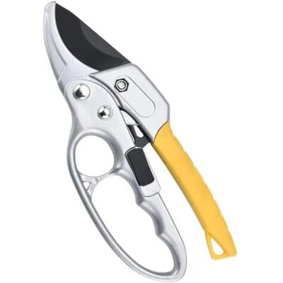 YMYNY Tijeras De Podar De Trinquete De 20 Cm - Hoja De Titanio - Cuerpo De Aluminio YMYNY Tijeras De Podar De Trinquete De 20 Cm - Hoja De Titanio - Cuerpo De Aluminio