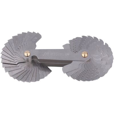 OEM Calibrador De Roscas Métrico-imperial, Herramienta De Medición De Paso De Rosca De 55 Grados 60-crezuo OEM Calibrador De Roscas Métrico-imperial, Herramienta De Medición De Paso De Rosca De 55 Grados 60-crezuo
