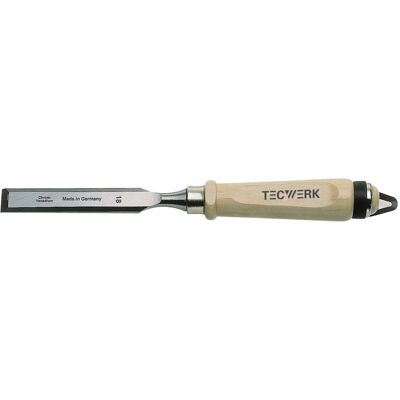 NORDWEST HANDEL AG Cincel De Corte B.35mm Con Abrazadera Mango De Haya Forma Ulmer Acero Cv Tecwerk NORDWEST HANDEL AG Cincel De Corte B.35mm Con Abrazadera Mango De Haya Forma Ulmer Acero Cv Tecwerk