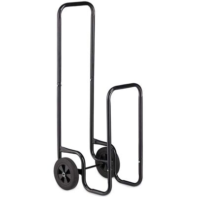 HELLOSHOP26 Práctico Carro Para Leña De Metal 60 X 40 X 90 Cm Fácil Transporte Diseño Robusto De Metal Negro 130006340 HELLOSHOP26 Práctico Carro Para Leña De Metal 60 X 40 X 90 Cm Fácil Transporte Diseño Robusto De Metal Negro 130006340
