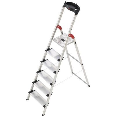 Hailo - 58816-001-escalera De Tijera De Aluminio Con Peldaño Ancho Xxl Easyclix (6 Peldaños) Hailo - 58816-001-escalera De Tijera De Aluminio Con Peldaño Ancho Xxl Easyclix (6 Peldaños)