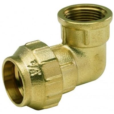 Inyectometal - Codo Hembra Con Tuerca Exterior Fittings Latón - Arco Medidas: Ø32mm X 1' Inyectometal - Codo Hembra Con Tuerca Exterior Fittings Latón - Arco Medidas: Ø32mm X 1'