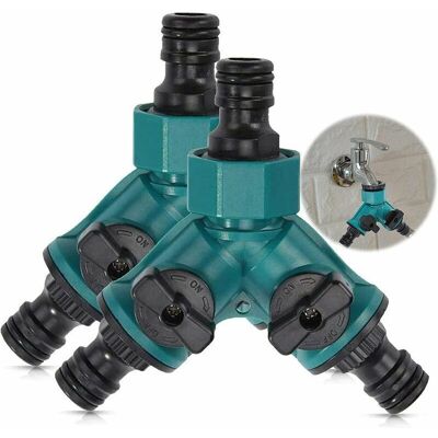 OEM Divisor De Manguera De 2 Vías, Divisor De Grifo De Agua, Conector Rápido, Adaptador De Manguera De Jardín Para Conector De Manguera En Forma De Y De 3/4" Con Válvula De Cierre, 2 Unidades - Crezuo OEM Divisor De Manguera De 2 Vías, Divisor De Grifo De Agua, Conector Rápido, Adaptador De Manguera De Jardín Para Conector De Manguera En Forma De Y De 3/4" Con Válvula De Cierre, 2 Unidades - Crezuo