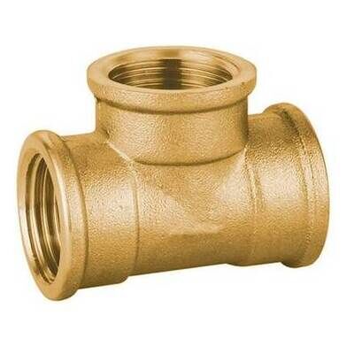 Tee Ff In Ottone Giallo Pesante Ibp Misura: 1"1/2 Tee Ff In Ottone Giallo Pesante Ibp Misura: 1"1/2