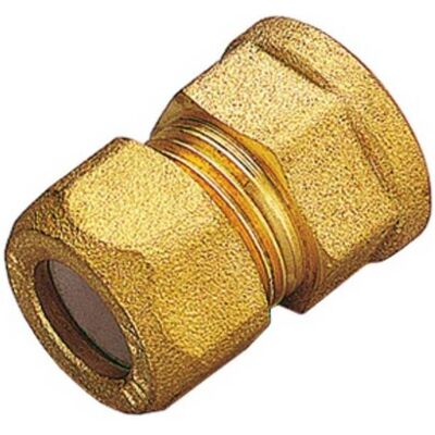 TIEMME 10 X Raccordo Ottone Diritto Bicono Femm Gas 14x1/2 TIEMME 10 X Raccordo Ottone Diritto Bicono Femm Gas 14x1/2
