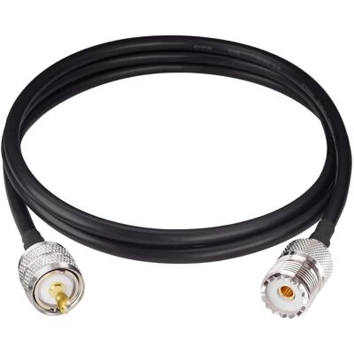 IKVZVKI Cable Coaxial Uhf De 3 M (10 Pies), Conector Pl259 Macho A So239 Hembra, Baja Pérdida, Cable Rg58. IKVZVKI Cable Coaxial Uhf De 3 M (10 Pies), Conector Pl259 Macho A So239 Hembra, Baja Pérdida, Cable Rg58.