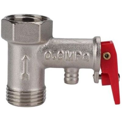 LARGEIGHT Válvula De Seguridad Y Alivio De Presión Para Calentador De Agua Eléctrico De Latón, 1/2" 0.8mpa Macho X Rosca Hembra Bsp LARGEIGHT Válvula De Seguridad Y Alivio De Presión Para Calentador De Agua Eléctrico De Latón, 1/2" 0.8mpa Macho X Rosca Hembra Bsp