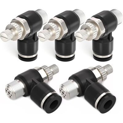 DPZO Pneumatic Paquete De 2 Conector De Línea De Aire De Inserción Sl8-02 8 Mm O 1/4 De Pulgada Bsp Ángulo De 90 Grados Válvula De Control De Flujo De Aire Conector De Válvula De Control De Velocidad De Ai DPZO Pneumatic Paquete De 2 Conector De Línea De Aire De Inserción Sl8-02 8 Mm O 1/4 De Pulgada Bsp Ángulo De 90 Grados Válvula De Control De Flujo De Aire Conector De Válvula De Control De Velocidad De Ai