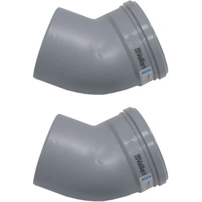 Vaillant Codo De 45 Grados (2 Uds.) Para Tubo De Escape Rígido Dn 130, Pp, 0020042766 Vaillant Codo De 45 Grados (2 Uds.) Para Tubo De Escape Rígido Dn 130, Pp, 0020042766