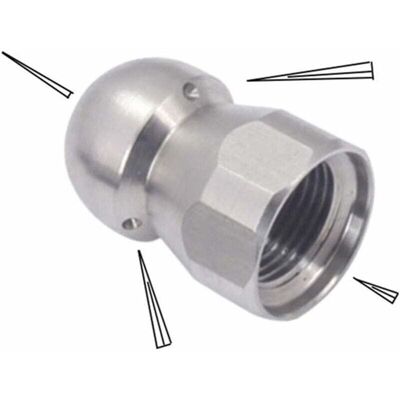OEM Boquilla De Alta Presión Para Limpieza De Desagües Y Agua, Accesorio De Acero Inoxidable Para Limpieza De Tuberías Y Desagües, 3/8 Pulg. -crezuo OEM Boquilla De Alta Presión Para Limpieza De Desagües Y Agua, Accesorio De Acero Inoxidable Para Limpieza De Tuberías Y Desagües, 3/8 Pulg. -crezuo