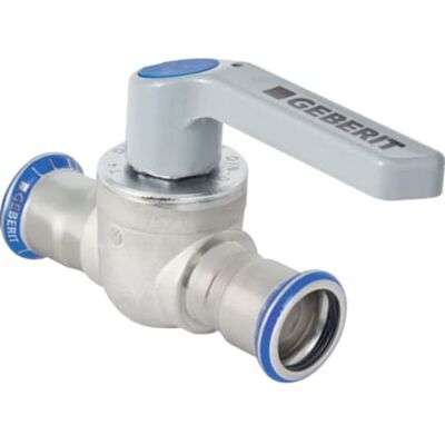 Geberit Mapress Válvula De Esfera De Acero Inoxidable Con Palanca De Accionamiento, Dn 15, 94953 Geberit Mapress Válvula De Esfera De Acero Inoxidable Con Palanca De Accionamiento, Dn 15, 94953