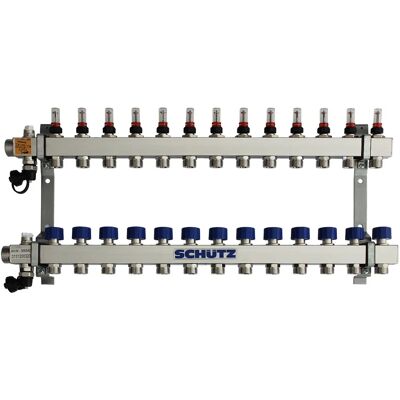 BUDERUS Schütz Colector Tipo Komfort 90-3 Para 13 Circuitos, Acero Inoxidable, Longitud 720 Mm, 3053421 BUDERUS Schütz Colector Tipo Komfort 90-3 Para 13 Circuitos, Acero Inoxidable, Longitud 720 Mm, 3053421