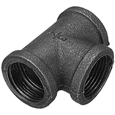 DPZO Conector En T De 3/4", De 3 Piezas, Para Tuberías De Hierro Fundido Maleable, Color Negro, Rosca Hembra De 3/4", Dn20 (2 Piezas). DPZO Conector En T De 3/4", De 3 Piezas, Para Tuberías De Hierro Fundido Maleable, Color Negro, Rosca Hembra De 3/4", Dn20 (2 Piezas).