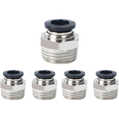 OEM Conector Neumático De 5 Piezas, Conector Rápido Macho Para Manguera De Aire, Adaptador Neumático Recto, Diámetro De Rosca De 8 Mm OEM Conector Neumático De 5 Piezas, Conector Rápido Macho Para Manguera De Aire, Adaptador Neumático Recto, Diámetro De Rosca De 8 Mm