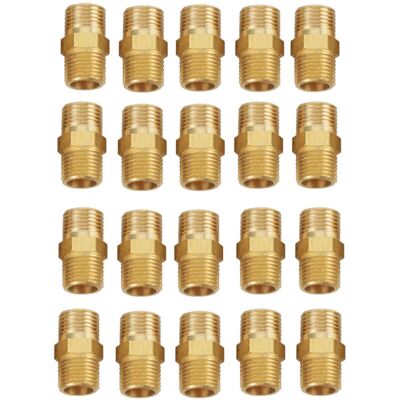 OEM 20 Piezas De Racor De Tubería Con Rosca Hexagonal De 1/8 Bsp A 1/8 Bsp, Conector De Grifo De Latón -crezuo OEM 20 Piezas De Racor De Tubería Con Rosca Hexagonal De 1/8 Bsp A 1/8 Bsp, Conector De Grifo De Latón -crezuo