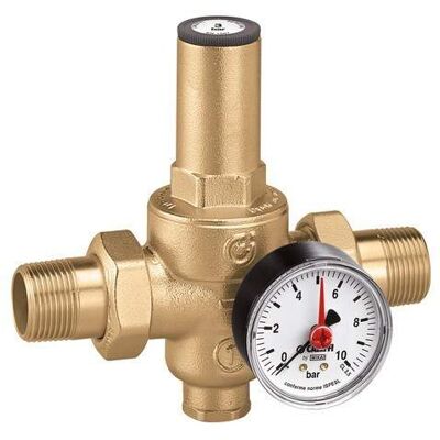 CALEFFI Válvula Reductora De Presión Con Acoplamientos Dobles Macho Desmontables De 1'. CALEFFI Válvula Reductora De Presión Con Acoplamientos Dobles Macho Desmontables De 1'.