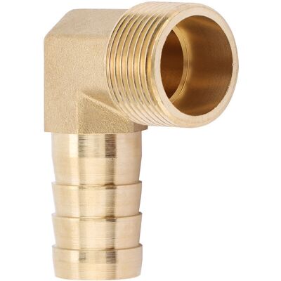 DPZO Conector Acodado De Latón Jeffergarden De 1 Pieza De 3/4" Con Rosca Macho, Conexión Para Manguera (19 Mm) DPZO Conector Acodado De Latón Jeffergarden De 1 Pieza De 3/4" Con Rosca Macho, Conexión Para Manguera (19 Mm)