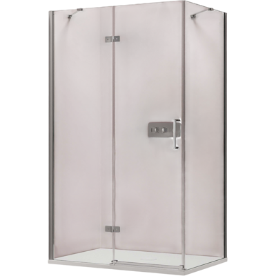 Bernstein - Cabina Doccia Angolare In Vetro 8mm, 1 Porta A Battente, Angolo Sinistro, Profilo Cromato - Nt403 - 80x90x195cm 80cm, 90cm Bernstein - Cabina Doccia Angolare In Vetro 8mm, 1 Porta A Battente, Angolo Sinistro, Profilo Cromato - Nt403 - 80x90x195cm 80cm, 90cm