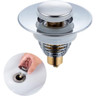 AHLSEN Tapón De Fregadero De Acero Inoxidable De 34-38 Mm De Diámetro, Universal, Antiolor, Con 2 Juntas De Silicona Y Filtro De Drenaje Antiobstrucción, Para Lavabo De Encimera Y Bañera. AHLSEN Tapón De Fregadero De Acero Inoxidable De 34-38 Mm De Diámetro, Universal, Antiolor, Con 2 Juntas De Silicona Y Filtro De Drenaje Antiobstrucción, Para Lavabo De Encimera Y Bañera.