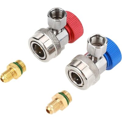LLING Conector De Acoplamiento Rápido, Adaptador De Aire Acondicionado De Baja/alta Presión R134 Con Tapa Para Evitar Lesiones Y Pérdida De Refrigerante. LLING Conector De Acoplamiento Rápido, Adaptador De Aire Acondicionado De Baja/alta Presión R134 Con Tapa Para Evitar Lesiones Y Pérdida De Refrigerante.
