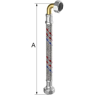 MEIBES Flamco Tubo Flexible Meiflex Ms-ans. S/h/k 1/2 Pulgada Ig X 1/2" Codo, 1000 Mm, M5715.1704.100 MEIBES Flamco Tubo Flexible Meiflex Ms-ans. S/h/k 1/2 Pulgada Ig X 1/2" Codo, 1000 Mm, M5715.1704.100
