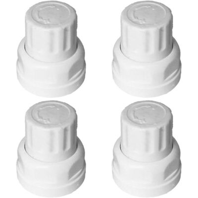 ENLENK Juego De 4 Volantes De Válvula Manual, Tapones De Válvula De Radiador De Plástico Blanco A Presión Para Interruptor De Volante De Colector De Calefacción Por Suelo Radiante (corto) ENLENK Juego De 4 Volantes De Válvula Manual, Tapones De Válvula De Radiador De Plástico Blanco A Presión Para Interruptor De Volante De Colector De Calefacción Por Suelo Radiante (corto)