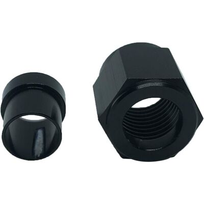 OEM Conector De Tubería 6an Adecuado Con Rosca Interna Y Manguito De Aluminio Para Adaptador De Manguera De 3/8 De Pulgada, Color Negro. OEM Conector De Tubería 6an Adecuado Con Rosca Interna Y Manguito De Aluminio Para Adaptador De Manguera De 3/8 De Pulgada, Color Negro.