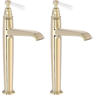 Jacob Delafon - Juego de Mezcladores Altos para Lavabo - Estilo Retro Elegante Jacob Delafon - Juego de Mezcladores Altos para Lavabo - Estilo Retro Elegante