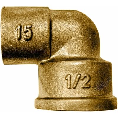ALFA Codo De Latón Para Soldar R/ Hembra 1/2' X 22 Mm ALFA Codo De Latón Para Soldar R/ Hembra 1/2' X 22 Mm