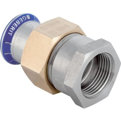 Geberit Mapress Acero Inoxidable Racor De Transición Con Rosca Hembra (sin Labs), Dn 50, Dø 54 Mm, 85309 Geberit Mapress Acero Inoxidable Racor De Transición Con Rosca Hembra (sin Labs), Dn 50, Dø 54 Mm, 85309