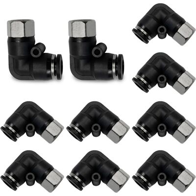 OEM 10 Piezas De Tubo De 8 Mm Con Rosca Hembra Bsp De 1/8", Codo De Conexión Rápida Para Neumáticos, Adaptador De Línea De Aire De Liberación Rápida Plf8-01 OEM 10 Piezas De Tubo De 8 Mm Con Rosca Hembra Bsp De 1/8", Codo De Conexión Rápida Para Neumáticos, Adaptador De Línea De Aire De Liberación Rápida Plf8-01