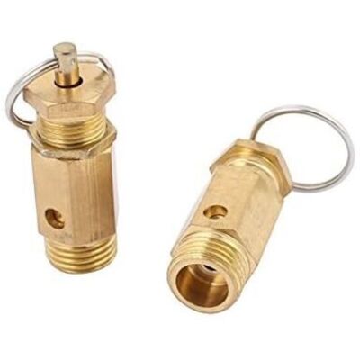 DPZO Válvula De Seguridad Para Compresores De Aire, Válvula De Alivio De Presión, Rosca Externa De 13 Mm, Paquete De 2 Unidades. DPZO Válvula De Seguridad Para Compresores De Aire, Válvula De Alivio De Presión, Rosca Externa De 13 Mm, Paquete De 2 Unidades.