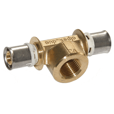 PBTUB Té De Latón Hembra Para Crimpado Para Sistema Multicapa 32 X 1/2" X 32 PBTUB Té De Latón Hembra Para Crimpado Para Sistema Multicapa 32 X 1/2" X 32