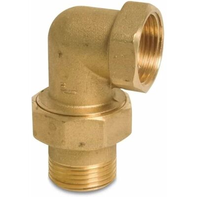 KLASEBO® Accesorio De Rosca De Latón Para Radiador, Codo 90° 1" Ig X 1" Ag Tipo Sellado Cónico KLASEBO® Accesorio De Rosca De Latón Para Radiador, Codo 90° 1" Ig X 1" Ag Tipo Sellado Cónico