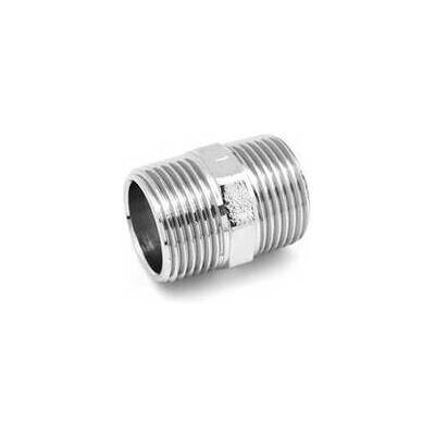 10 X Nipple Doppio Mm In Ottone Cromo Ibp Misura: 3/4" 10 X Nipple Doppio Mm In Ottone Cromo Ibp Misura: 3/4"