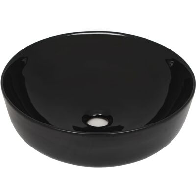 Helloshop26 - CeramicRoundSink - Negro - Bathroom Sink Helloshop26 - CeramicRoundSink - Negro - Bathroom Sink