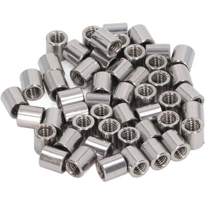 OEM Conector De Varilla Redonda De Acero Inoxidable 304, Tuerca De Acoplamiento, Rosca Hembra M6x1, 0-10 L11mm, 50 Piezas -crezuo OEM Conector De Varilla Redonda De Acero Inoxidable 304, Tuerca De Acoplamiento, Rosca Hembra M6x1, 0-10 L11mm, 50 Piezas -crezuo