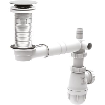 VALENTIN Desagüe De Lavabo Extra-plano Ahorro De Espacio, Válvula De Lavabo Universal Recortable, Cromado Y Blanco Nf VALENTIN Desagüe De Lavabo Extra-plano Ahorro De Espacio, Válvula De Lavabo Universal Recortable, Cromado Y Blanco Nf