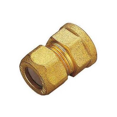 TIEMME 10 X Raccordo Ottone Diritto Bicono Femm Gas 16x1/2 TIEMME 10 X Raccordo Ottone Diritto Bicono Femm Gas 16x1/2