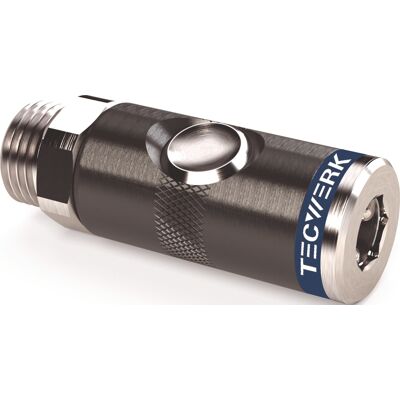 NORDWEST HANDEL AG Acoplamiento De Seguridad Con Pulsador Dn 7,4 Ag Aluminio Nbr Rosca G 1/4 Pulgadas 13,16mm Tecwerk NORDWEST HANDEL AG Acoplamiento De Seguridad Con Pulsador Dn 7,4 Ag Aluminio Nbr Rosca G 1/4 Pulgadas 13,16mm Tecwerk