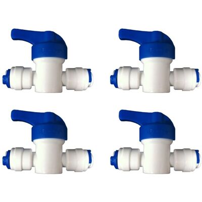 OEM Válvula De Grifo En Línea De 4 Unidades Para Refrigeradores Y Congeladores De Ldpe, Sistema De Filtración Por Ósmosis Inversa, 1/4 De Pulgada - Crezuo OEM Válvula De Grifo En Línea De 4 Unidades Para Refrigeradores Y Congeladores De Ldpe, Sistema De Filtración Por Ósmosis Inversa, 1/4 De Pulgada - Crezuo