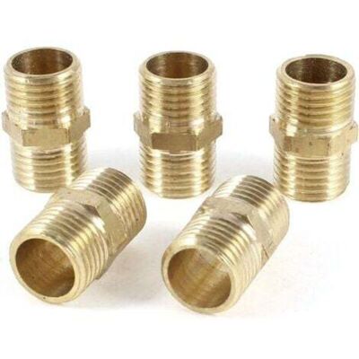 DPZO Adaptador Recto De Tubo De Latón Con Rosca Macho De 1/4" A 1/4" Pt De 5 M DPZO Adaptador Recto De Tubo De Latón Con Rosca Macho De 1/4" A 1/4" Pt De 5 M
