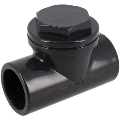 Nicoll - Válvula De Retención 50mm Con Tapón Desenroscable Pvc Antracita Nicoll - Válvula De Retención 50mm Con Tapón Desenroscable Pvc Antracita