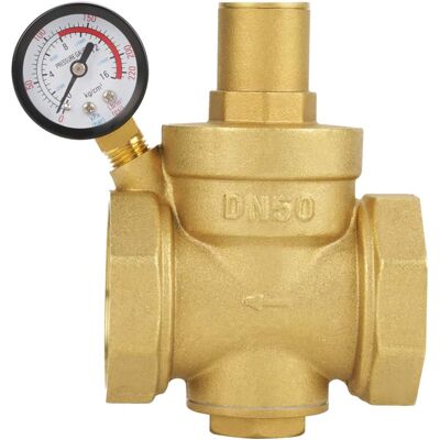 Regulador De Presión De Agua De Latón Dn50 Con Regulador De Presión De Flujo Ajustable Para Proteger Las Tuberías (dn50) Minkurow Regulador De Presión De Agua De Latón Dn50 Con Regulador De Presión De Flujo Ajustable Para Proteger Las Tuberías (dn50) Minkurow